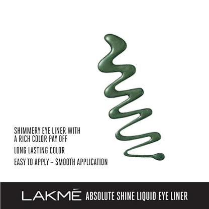 LAKMÉ Absolute Shine Line Eye Liner Duo Shimmery Finish, Sparkling Olive, 4.5ml and Absolute Shine Line Eye Liner, Shimmer Bronze, 4.5ml