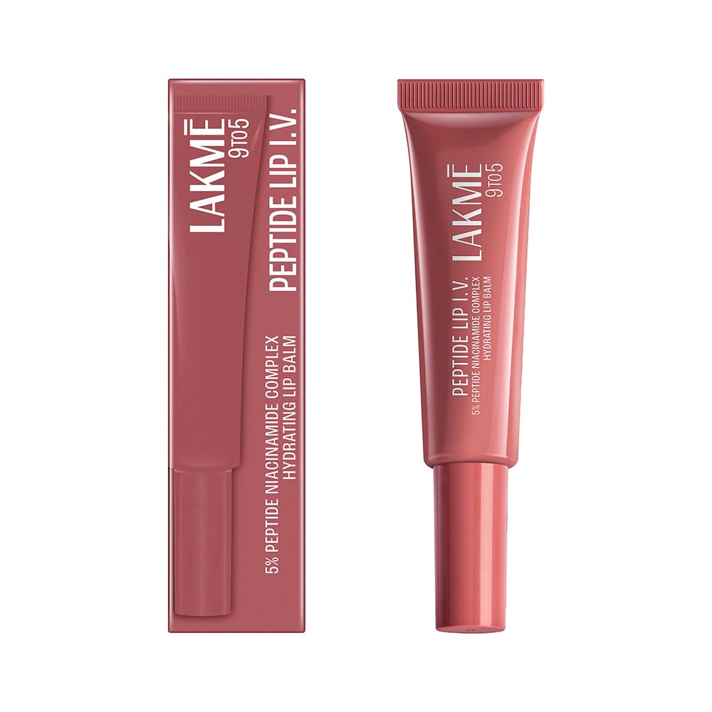 Lakme Peptide Lip IV, Hydrating Lip Balm, Brown Lip Retreat (10g)
