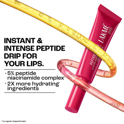 Lakme Peptide Lip IV, Hydrating Lip Balm, Peptalk Pink (10g)