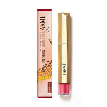 Lakme 9to5 Overtime Shine Tinted Lip Oil 5.3 ml- Pink Bloom