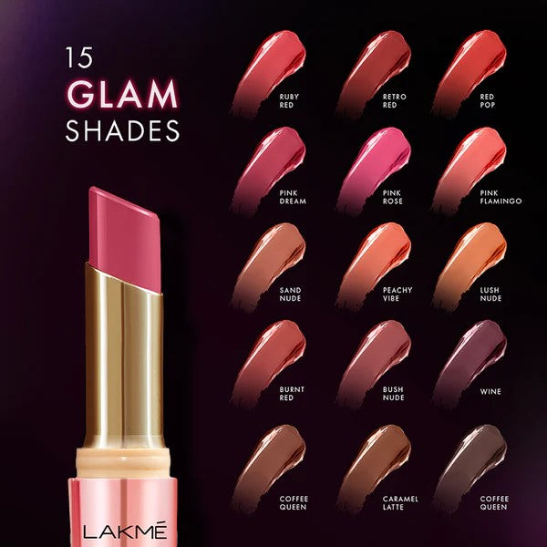 LAKMÉ 9 TO 5 PRIMER + SHINE LIPSTICK- SR5 WINE