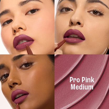 Lakme 9to5 Hya Beach Edit, Lipstick + Liner Duo, Pro Pink Medium, Infused with Hyaluronic Acid, Vitamin E, Jojoba Oil, Comfortable Matte Finish, SPF Powered, Hydrating Lipstick, 2+0.2 g