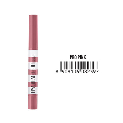 Lakme 9to5 Hya Beach Edit, Lipstick + Liner Duo, Pro Pink, Infused with Hyaluronic Acid, Vitamin E, Jojoba Oil, Comfortable Matte Finish, SPF Powered, Hydrating Lipstick, 2+0.2 g