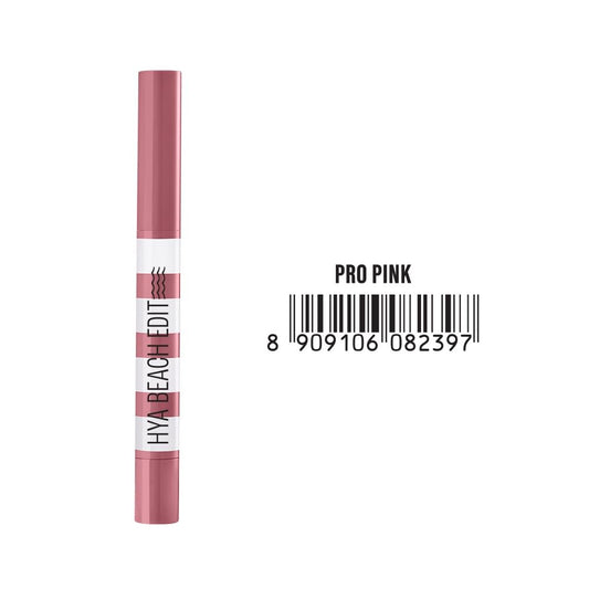 Lakme 9to5 Hya Beach Edit, Lipstick + Liner Duo, Pro Pink, Infused with Hyaluronic Acid, Vitamin E, Jojoba Oil, Comfortable Matte Finish, SPF Powered, Hydrating Lipstick, 2+0.2 g