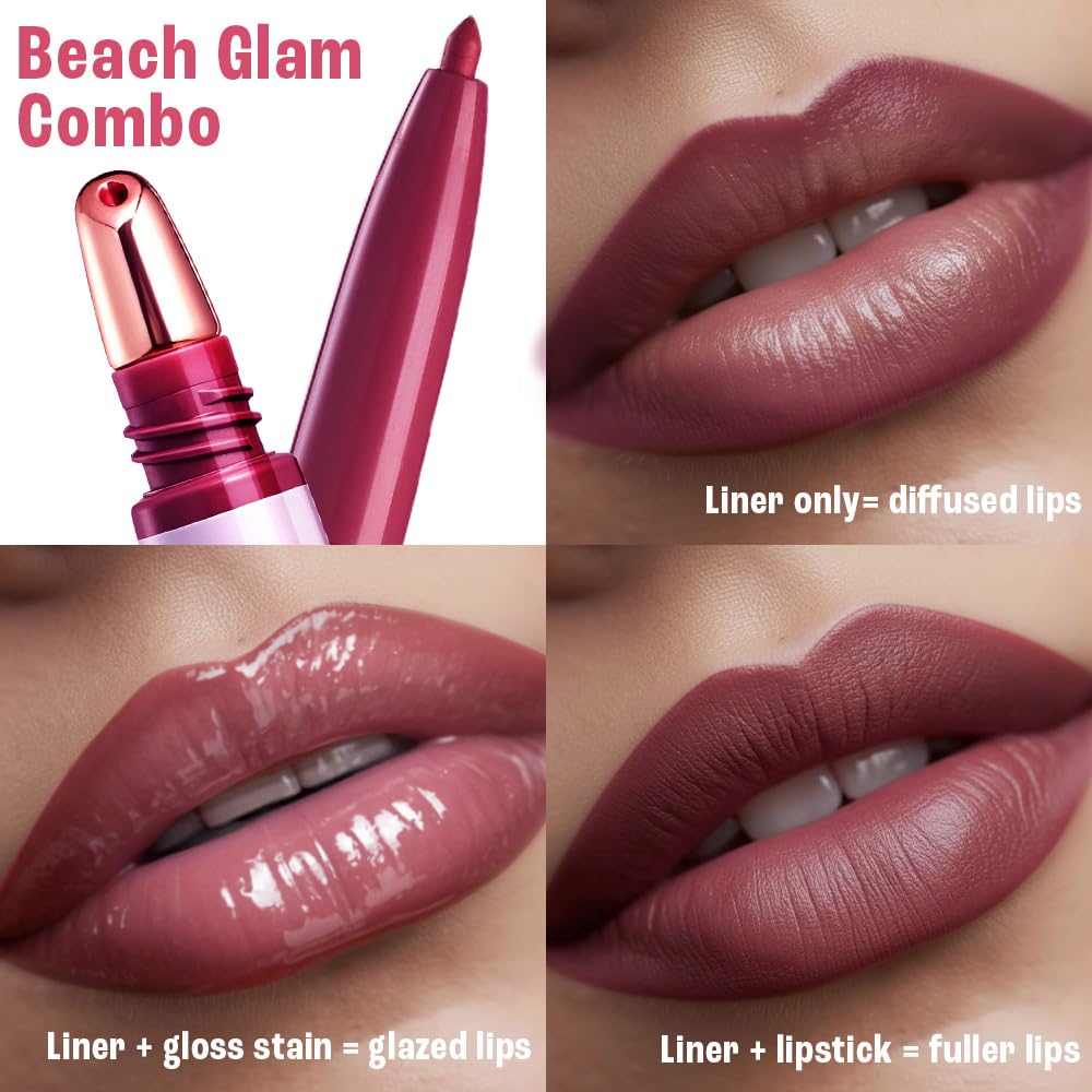 Lakme 9to5 Hya Beach Edit, Lipstick + Liner Duo, Pro Pink, Infused with Hyaluronic Acid, Vitamin E, Jojoba Oil, Comfortable Matte Finish, SPF Powered, Hydrating Lipstick, 2+0.2 g