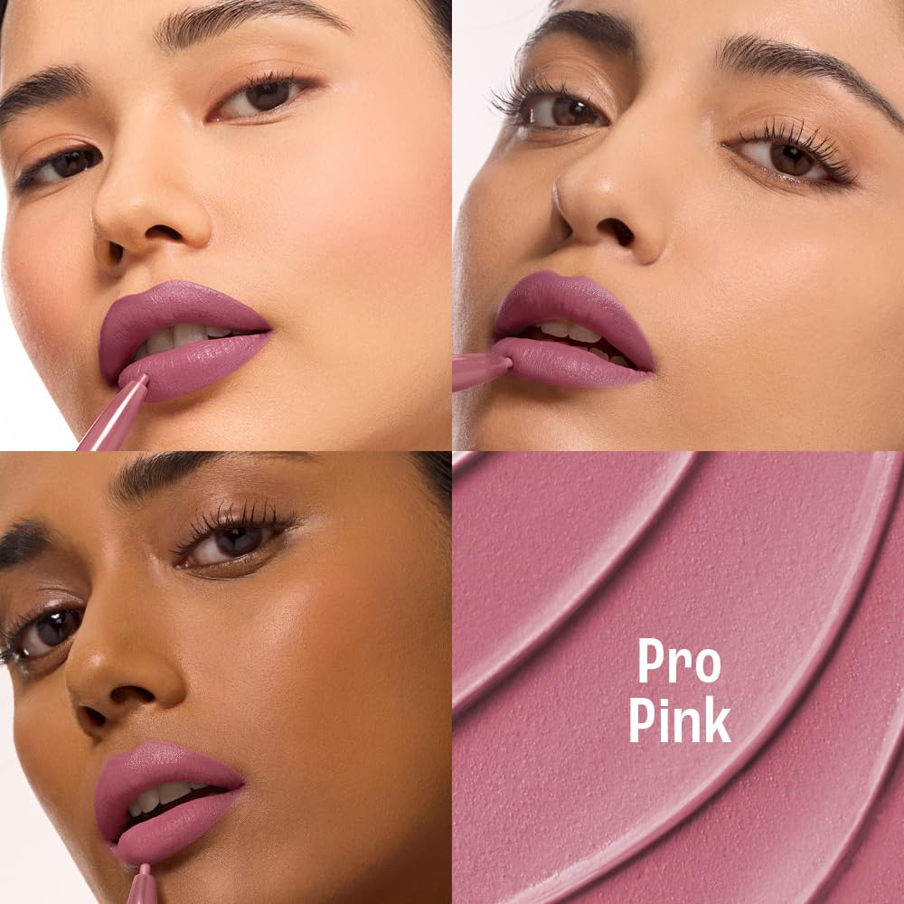 Lakme 9to5 Hya Beach Edit, Lipstick + Liner Duo, Pro Pink, Infused with Hyaluronic Acid, Vitamin E, Jojoba Oil, Comfortable Matte Finish, SPF Powered, Hydrating Lipstick, 2+0.2 g