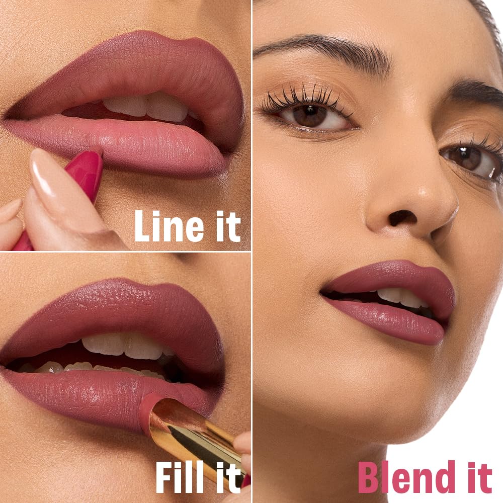 Lakme 9to5 Hya Beach Edit, Lipstick + Liner Duo, Pro Pink, Infused with Hyaluronic Acid, Vitamin E, Jojoba Oil, Comfortable Matte Finish, SPF Powered, Hydrating Lipstick, 2+0.2 g