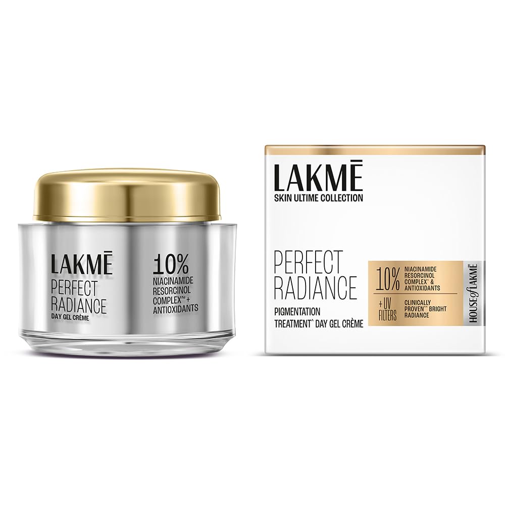 Lakme Perfect Radiance Pigmentation Treatment Day Gel Crème with 10% Niacinamide Resorcinol Complex 7 Antioxidants, 50g [