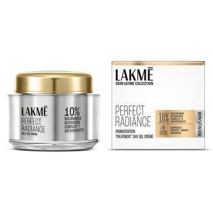 Lakme Perfect Radiance Pigmentation Treatment Day Gel Crème with 10% Niacinamide Resorcinol Complex 7 Antioxidants, 50g [