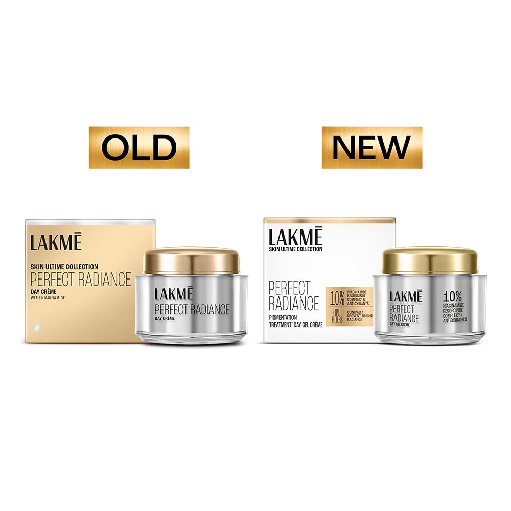 Lakme Perfect Radiance Pigmentation Treatment Day Gel Crème with 10% Niacinamide Resorcinol Complex 7 Antioxidants, 50g [