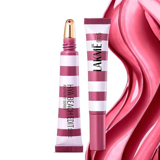 Lakme 9to5 Hya Beach Edit Lip Gloss Stain - 6 Raspberry Sorbet, Long Lasting Stain