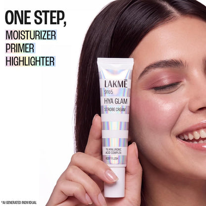 Lakmē 9to5 Hya Glam Strobe cream with Hyaluronic acid & Niacinamide -ROSY FLUSH