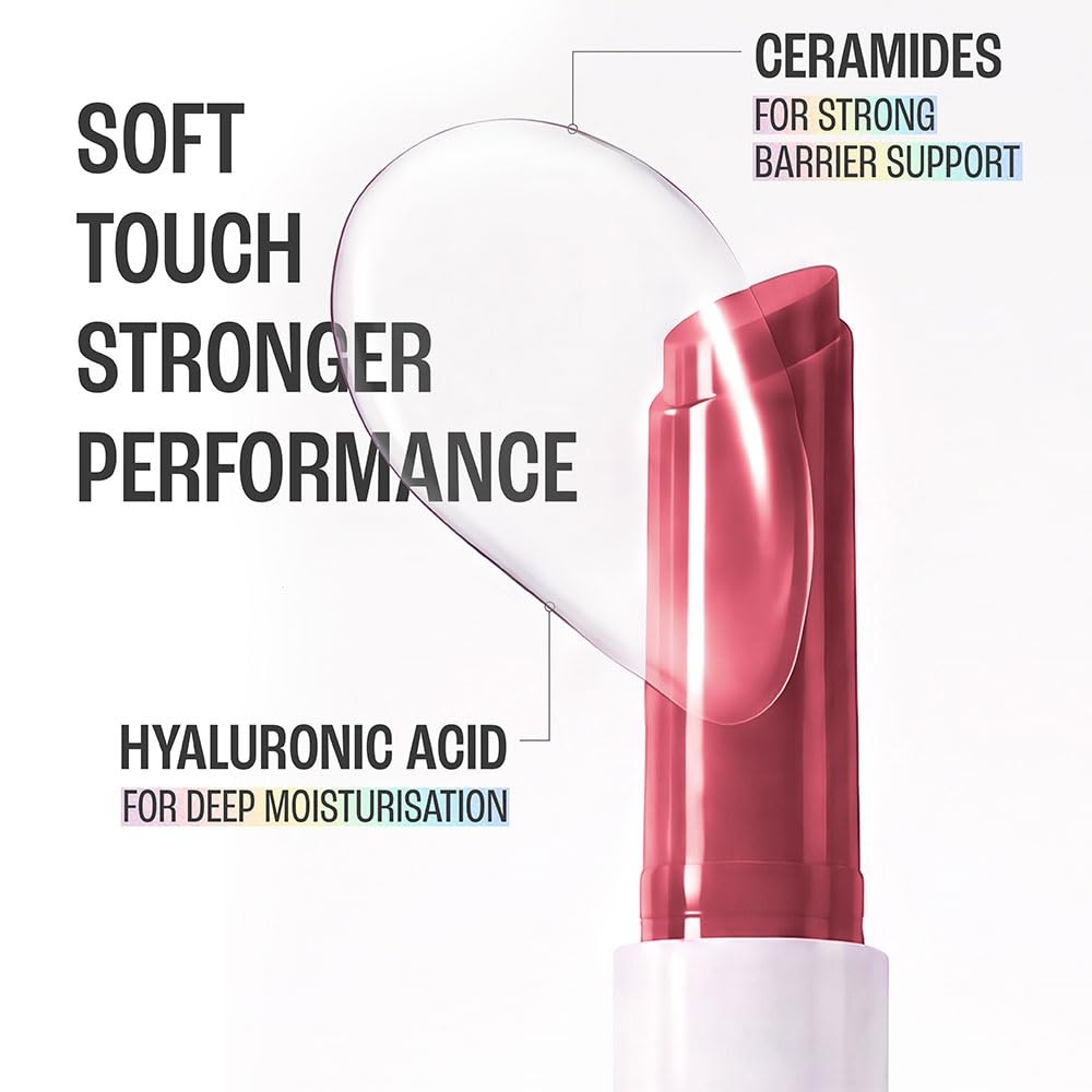 Lakmē 9to5 Hya Glam Plump+Shine Clickstick, Hyaluronic acid & ceramides - RUBY RUSH