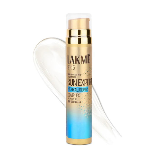 Lakme Sun Expert 1% Hyaluronic Sunscreen For All Skin Types, Spf 50 Pa+++ For UVA/B, No White Cast, For Hydrated Skin