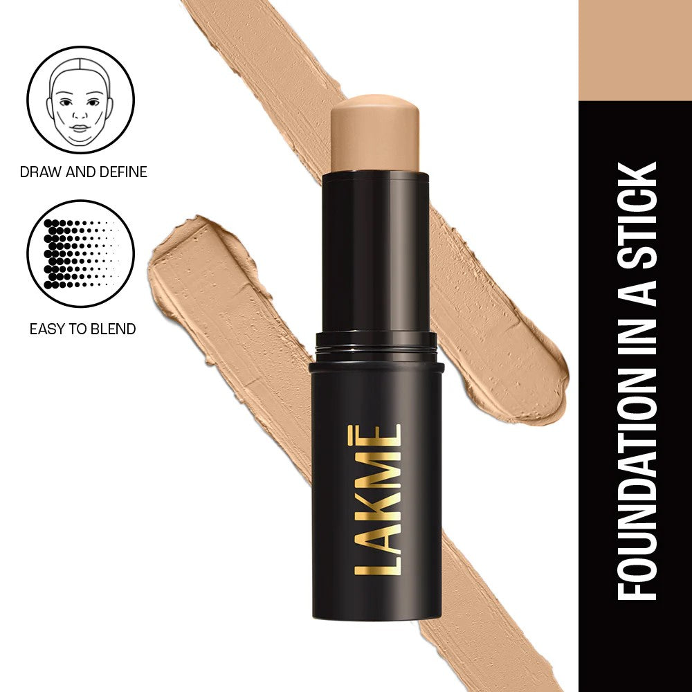 LAKMĒ FACELIFT FOUNDATION STICK  - Color: Warm Natural