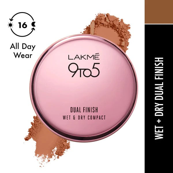 LAKMÉ 9TO5 WET & DRY COMPACT, 9G  Color: Walnut