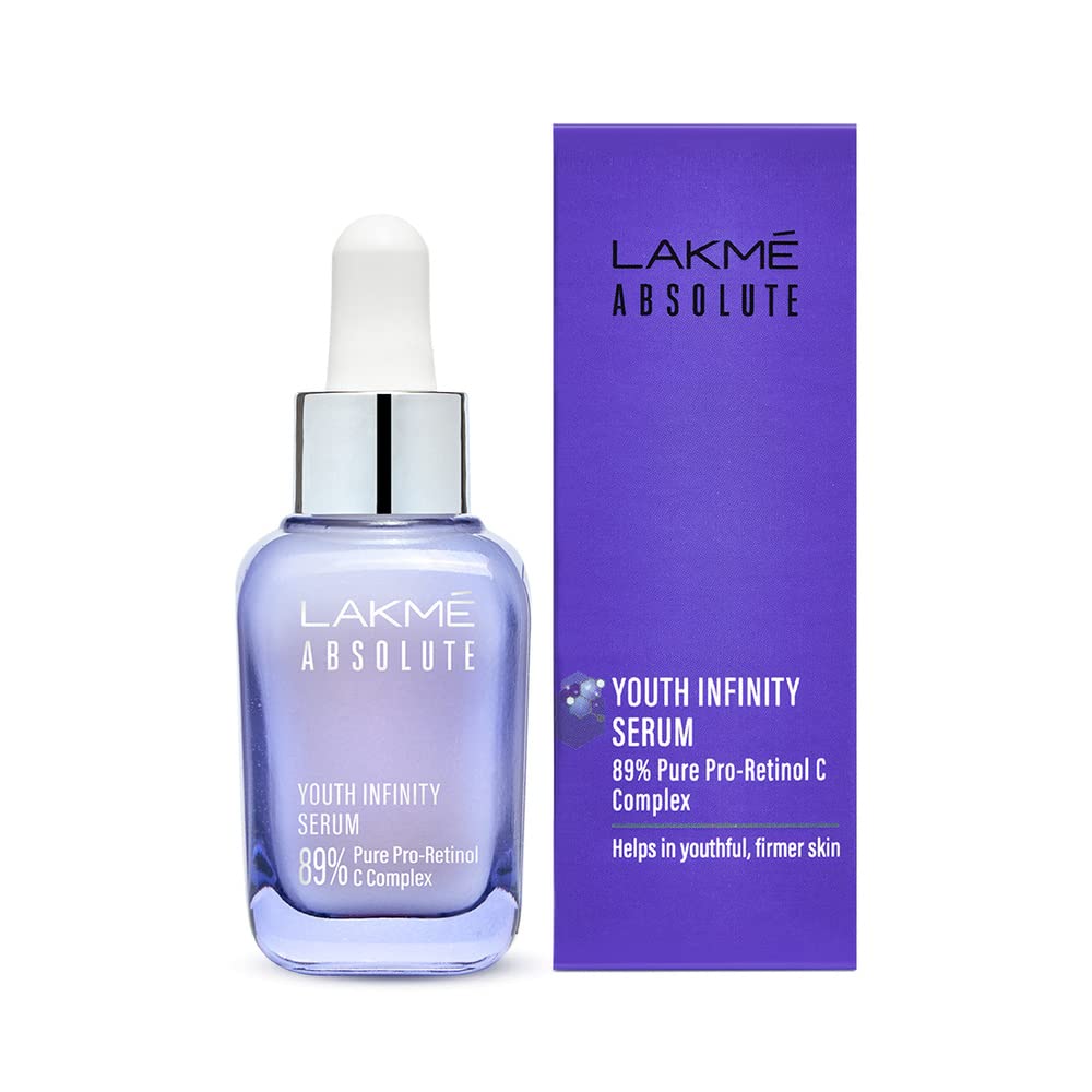 LAKMÉ Absolute Youth Infinity Skin Sculpting Face Serum with Niacinamide, Collagen Booster and Vitamin A for Anti-Ageing, Bright & firm Skin,30ml,