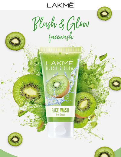 LAKMÉ BLUSH & GLOW KIWI FRESHNESS GEL FACE WASH WITH KIWI EXTRACTS, 100 G