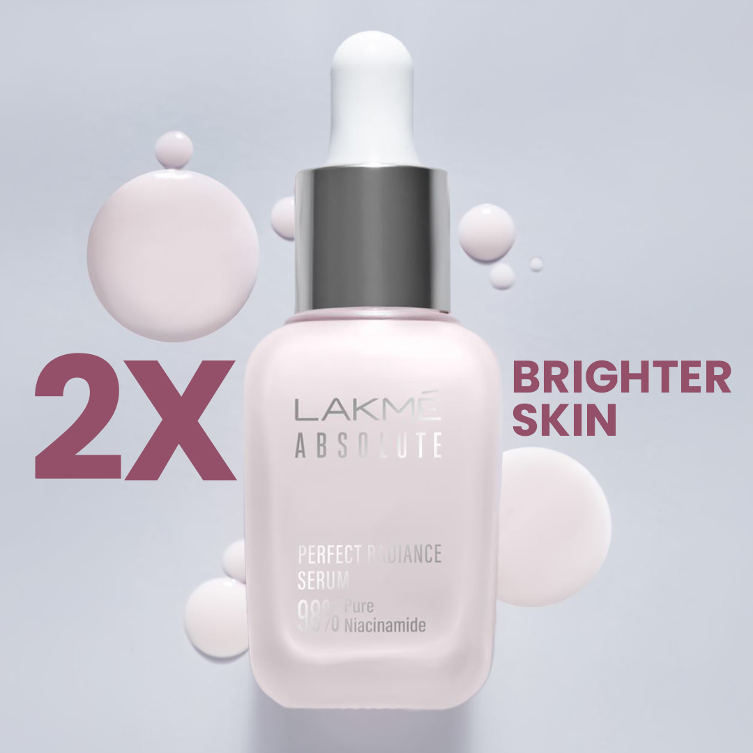 LAKMÉ Absolute Perfect Radiance Skin Brightening Face Serum With Niacinamide, Witch Hazel, Vita-Resorcinol (30 ml)