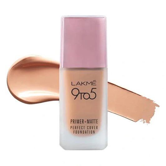 LAKMÉ 9 TO 5 PRIMER + MATTE PERFECT COVER FOUNDATION- COOL ROSE