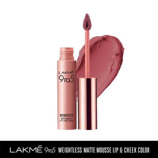 LAKMÉ 9TO5 WEIGHTLESS MOUSSE LIP AND CHEEK COLOR - ROSE TOUCH